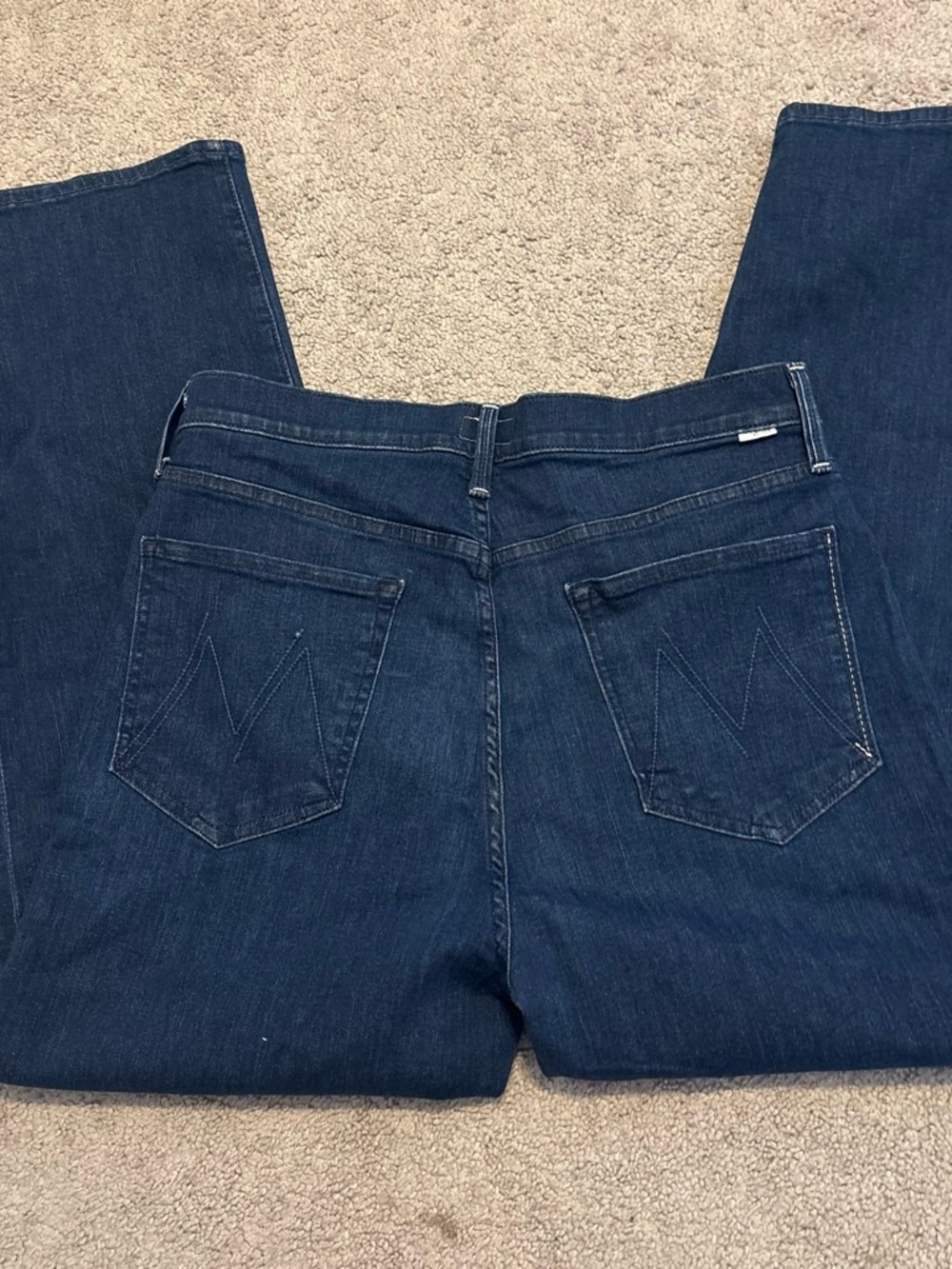 Men's Dark Blue Denim Jeans - Picture 2 of 4